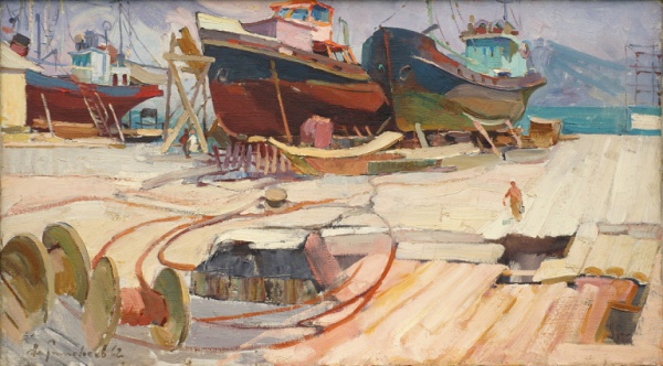 Картина "На эллинге".