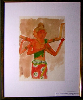 Графический лист "Статуя Ашура дэва, телохранителя Будды. VIII в.".