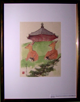 Графический лист "Нанъендо - южный 8-миугольный зал в храме Кофукудзи. Нач. IXв."