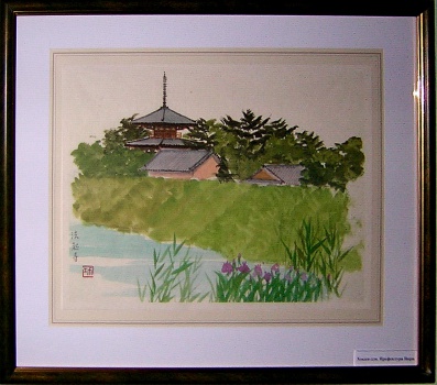 Графический лист "Хокки-дзи. Префектура Нара".