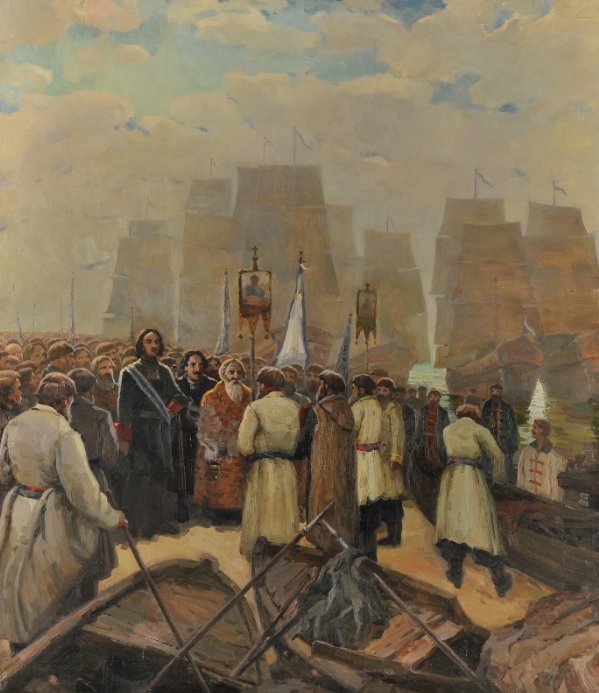 Пётр с донскими казаками в Черкасском городке. Май 1696 г..jpg Пётр с донскими казаками в Черкасском городке. Май 1696 г..jpg