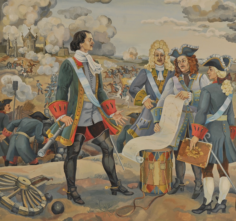 О. Лебедь Пётр с генералами в Осаде Азова 1696 г..jpg О. Лебедь Пётр с генералами в Осаде Азова 1696 г..jpg